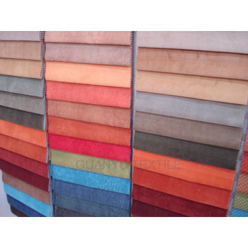 Tecido de camurça de malha de poliéster com cores diferentes para têxteis domésticos